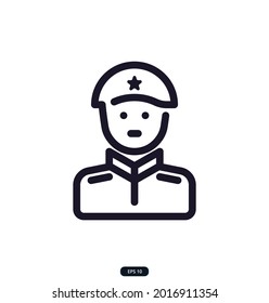 Solder Icon. Military And War Icons. Army Icons Universal Set For Web And Mobile. Vector Illustration Design