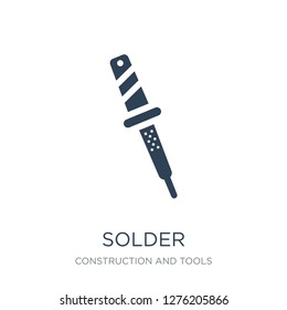 solder icon vector on white background, solder trendy filled icons from Construction and tools collection, solder vector illustration