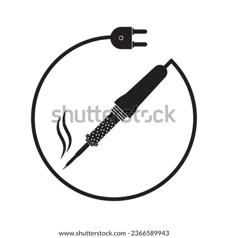 solder iron icon vector illustration symbol design