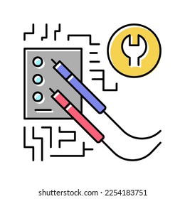 solder and repair electronic color icon vector. solder and repair electronic sign. isolated symbol illustration