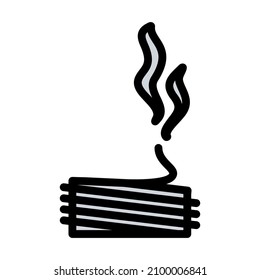 Icono de cable de soldadura. Contorno de negrita editable con diseño de relleno de color. Ilustración vectorial.