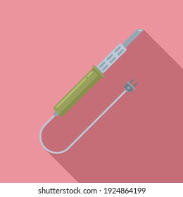 Soldering electric icon. Flat illustration of soldering electric vector icon for web design