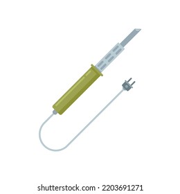 Soldering electric icon. Flat illustration of soldering electric vector icon isolated on white background