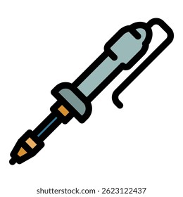 Soldering icon. Outline soldering vector icon color flat isolated