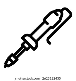 Soldering icon. Outline soldering vector icon for web design isolated on white background