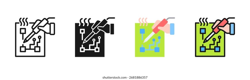 Paquete de iconos de soldadura en múltiples estilos