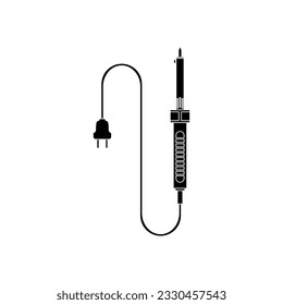 Löten von Eisen Stift in schwarzer Füllfarbe Symbol, trendige Vektorgrafik. Bearbeitbare grafische Ressourcen für viele Zwecke.