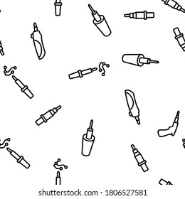 Ilustración de líneas delgadas con el vector de dispositivo de hierro de soldadura