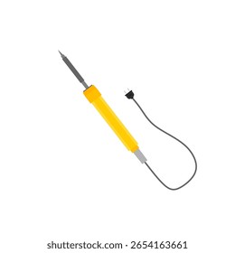 ferro de solda plana design vetor ilustração para reparação eletrônica e projetos DIY. temperatura da estação, colofônia de chumbo, desolder ferramenta elétrica soldagem sinal de ferro.