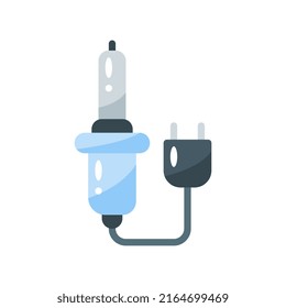 soldering iron flat style icon. vector illustration for graphic design, website, app. EPS 10