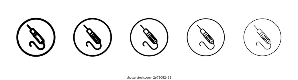 soldering iron icon isolated vector on white background set