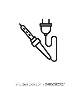 Soldering iron icon logo sign vector outline