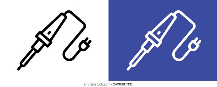 Soldering iron icon logo sign set vector outline
