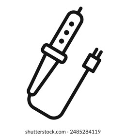Soldering iron icon mark in filled style