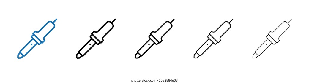Soldering iron icon Outline vector logo for web ui