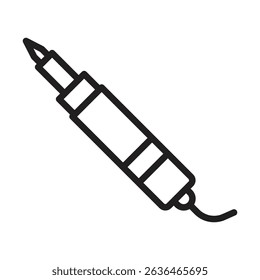 Soldering iron icon Thin line illustration