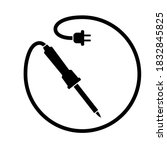 Soldering iron icon vector. iron soldering symbol. Linear style sign for mobile concept and web design. symbol logo illustration. vector graphics. Isolated equipment, toolkit, machine, mechanic, tool,