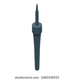Soldering iron with a slim design for precision work on electronic components