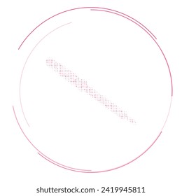The soldering iron symbol filled with pink dots. Pointillism style. Vector illustration on white background