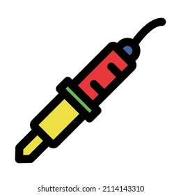 Diseño de iconos llenos del vector de hierro de soldadura