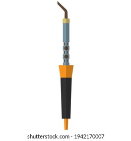 Soldering iron vector icon isolated on white
