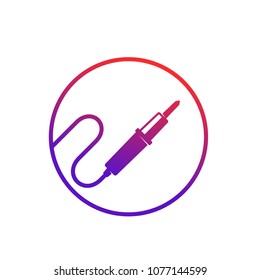 soldering iron, vector icon, logo design