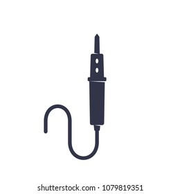 soldering iron, vector icon on white