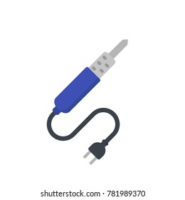 soldering iron vector icon on white