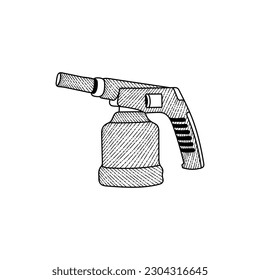 Diseño creativo de la ilustración de arte de la línea de la lámpara de soldadura