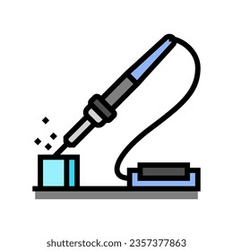 vector de icono de color de ingeniería de materiales soldadores. signo de ingeniería de materiales soldadores. ilustración de símbolo aislado