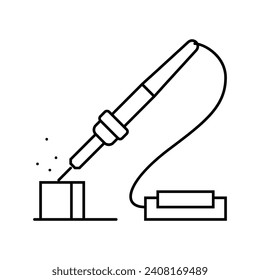 soldering materials engineering line icon vector. soldering materials engineering sign. isolated contour symbol black illustration