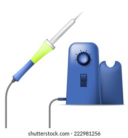 Soldering station vector illustration