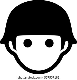 Soldier With Army Helmet Icon