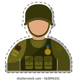 soldier army related  icons image vector illustration design