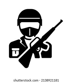 Soldier ,army  vector icon illustration