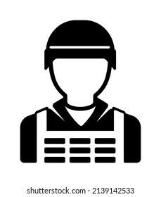 Soldier ,army  vector icon illustration