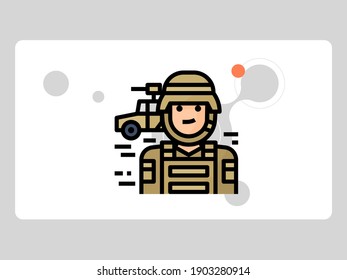 avatar soldado de fondo blanco