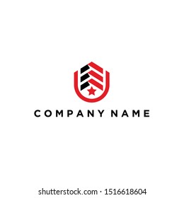 Soldier badge vector logo design 