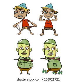 soldier and boy