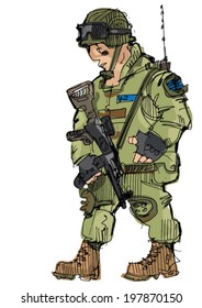 soldier - cartoon