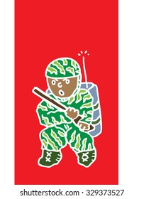 Soldier cartoon