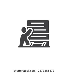 Soldier climbing wall vector icon. filled flat sign for mobile concept and web design. Military Training glyph icon. Symbol, logo illustration. Vector graphics