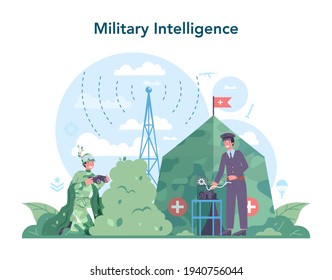 Concepto de soldado. Empleado de la fuerza militar camuflado con un arma.