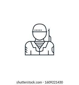 soldier creative icon. From War icons collection. Isolated soldier sign on white background