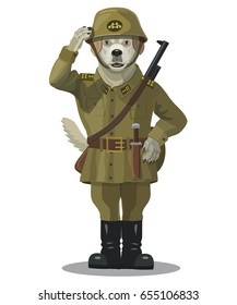 Soldier dog Labrador