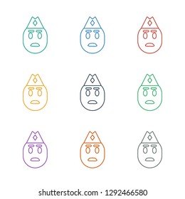 soldier emot icon white background. Editable filled and line soldier emot icon from emotions. Trendy soldier emot icon for web and mobile.