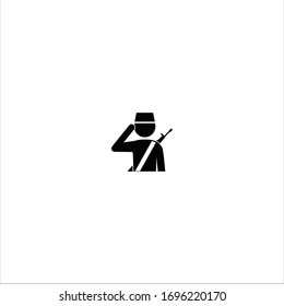 mit Soldaten gefüllte Icon-Illustration - Vektorillustration