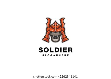 Juego de soldados Diseño de logotipo de captura de ojos