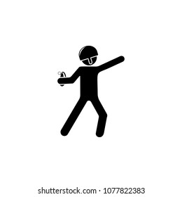 soldier with a grenade illustration. Element of army icon for mobile concept and web apps. Detailed soldier with a grenade illustration can be used for web and mobile. Premium icon on white background