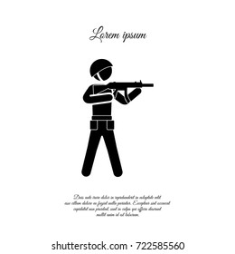 Soldier with a gun icon